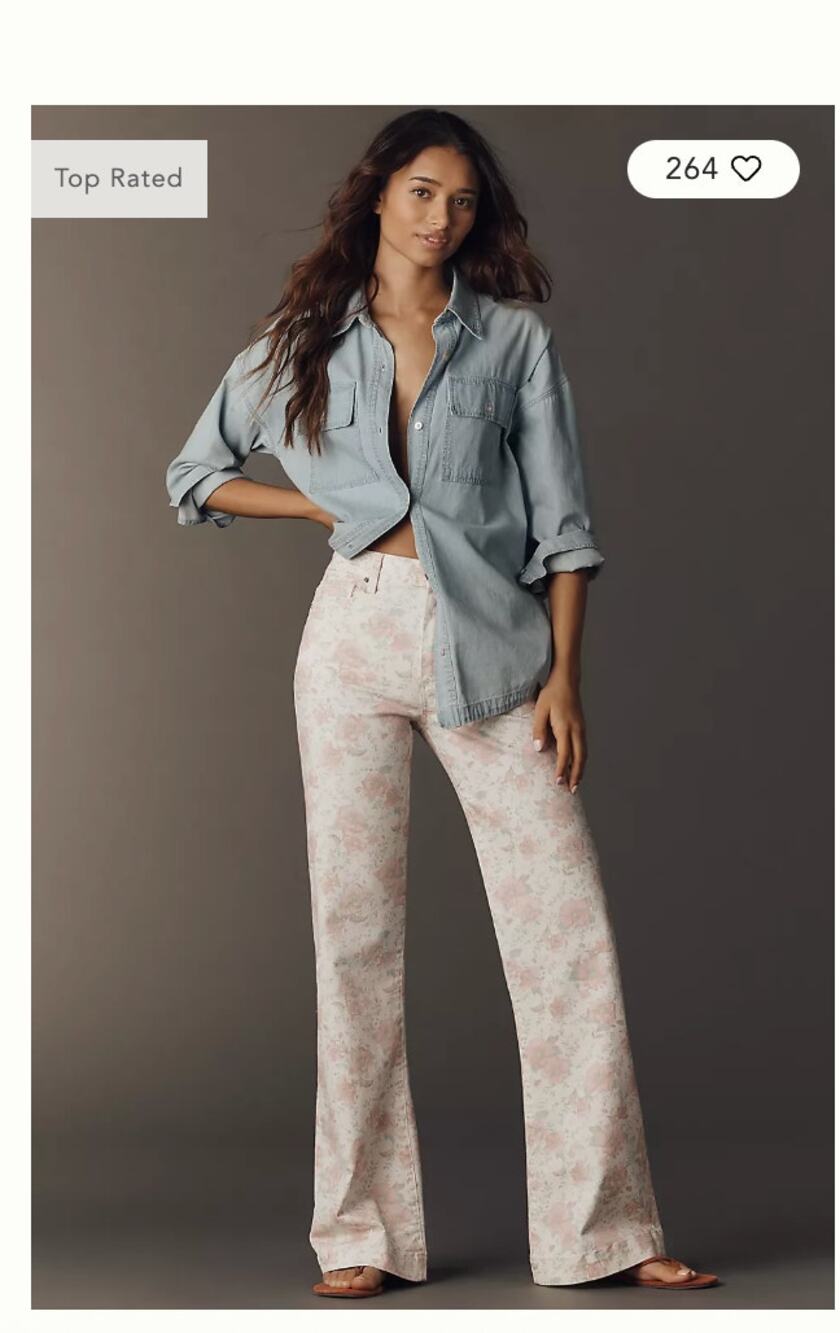 PAIGE Leenah High-Rise Wide-Leg Jeans 28 NEW